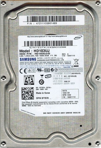 Samsung hd103uj spinpoint 1 - samsung,