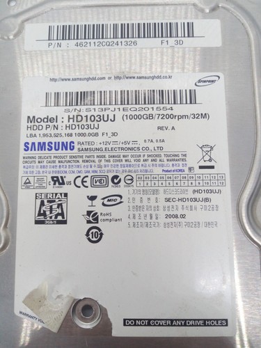 Samsung hd103uj hdd sata - samsung,