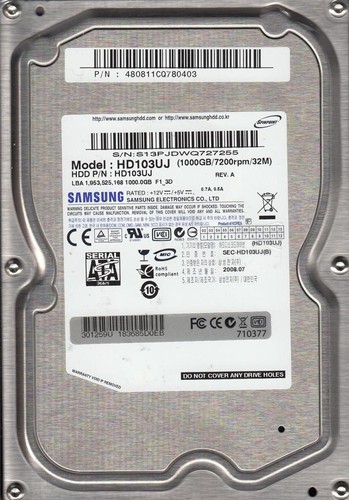 Samsung hd103uj - hd103uj, pn: