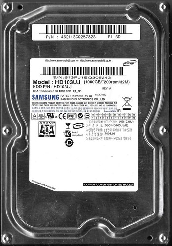 Samsung hd103uj 1tb sata hard - samsung,